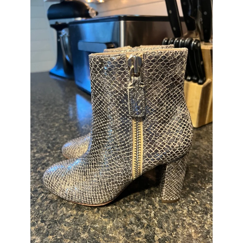 James Chan Delia Gold Print Bootie